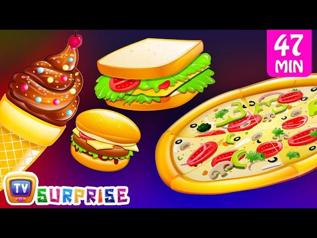 Surprise Eggs Nursery Rhymes Toys | Three Little Kittens - Food | Learn Colours | ChuChu TV Cutians