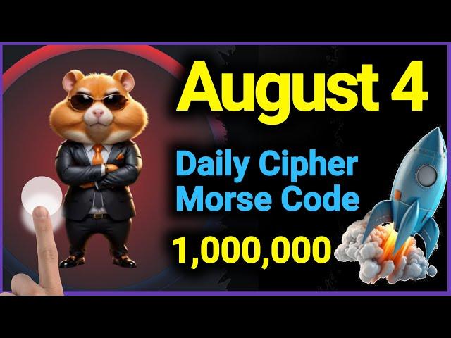 4 August Hamster Kombat Daily Cipher Code  Today