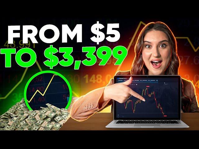 BINARY OPTIONS TRADING | BINARY OPTIONS TRADING STRATEGY | FROM $5 TO $3,399 (IN 15 MIN)