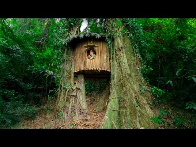 Wild Survival Secrets: Tree Shelter, Chicken Trap & Stone Fireplace