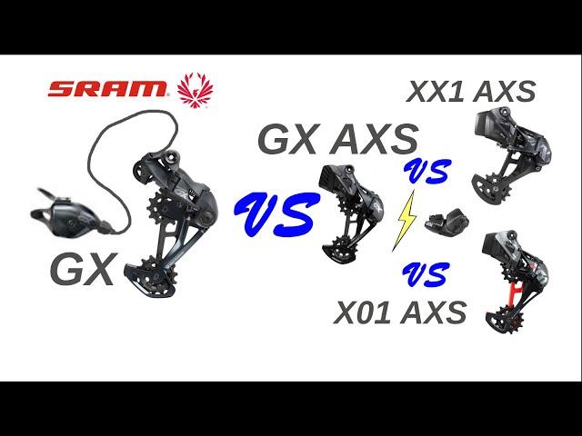 Lohnt sich der Kauf? | Sram Eagle GX vs GX AXS vs X01 AXS vs XX1 AXS | Simon Cycle