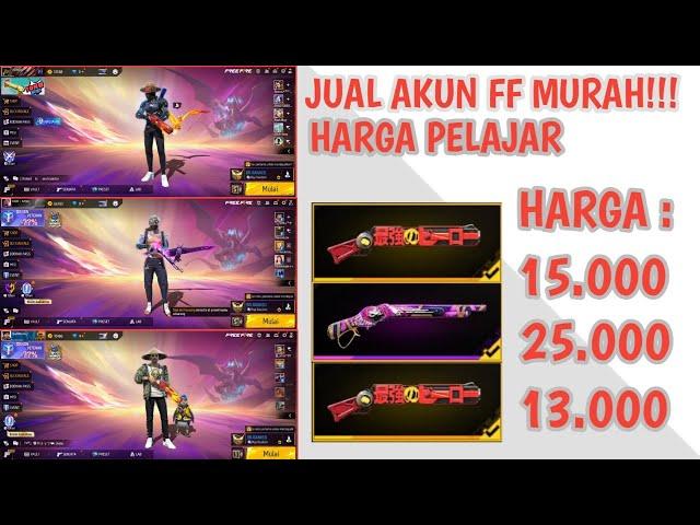 jual akun ff murah meriah harga kantong pelajar | jual akun free fire sultan sg opm dan sg ungu