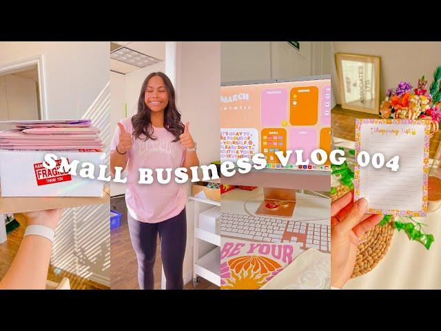 Prepping orders & unboxing new things | Studio Vlog 004 | Small business vlog | ASMR Packaging