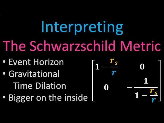 Relativity 108b: Schwarzschild Metric - Interpretation (Gravitational Time Dilation, Event Horizon)