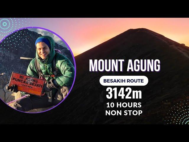 On top of Mount Agung (3142m) | Via Besakih route | BALI | Sacred Mountain | 10 Hours Non Stop