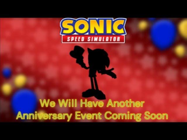 We Will Have Another Anniversary Event Coming Soon | Sonic Speed Simulator