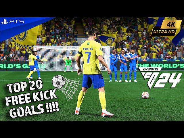 EA FC 24 | TOP 20 FREE KICK GOALS | PS5 4K