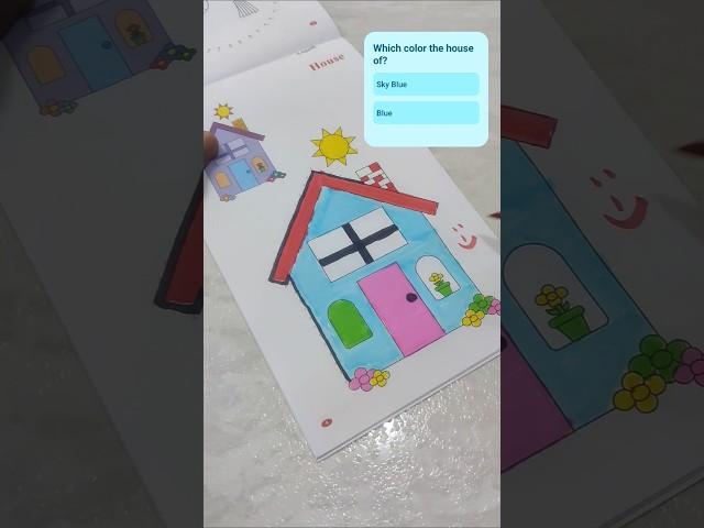 Which color ️is the house  of? #coloring #quiz #identify #ytshorts
