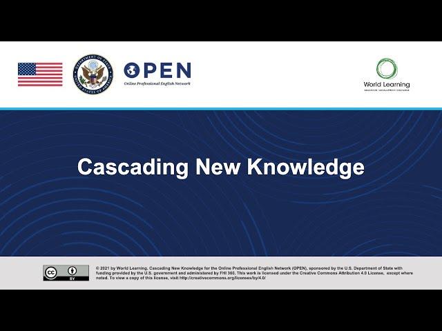 Cascading New Knowledge