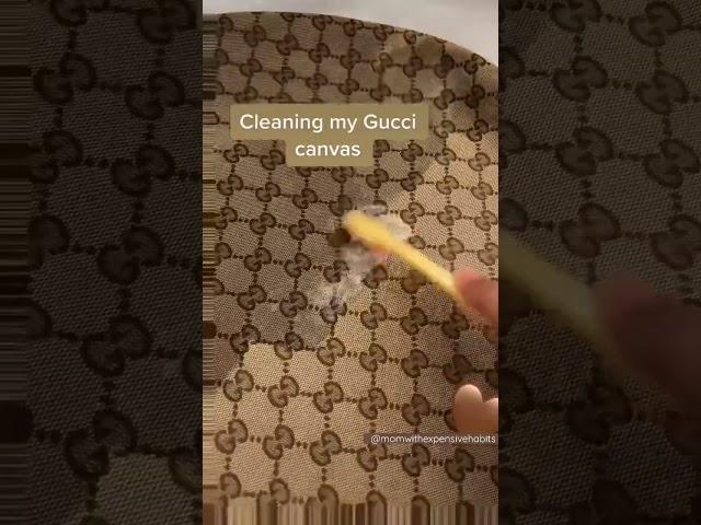 Shocking results!!! How to clean Gucci canvas #gucci #cleaningguccicanvas