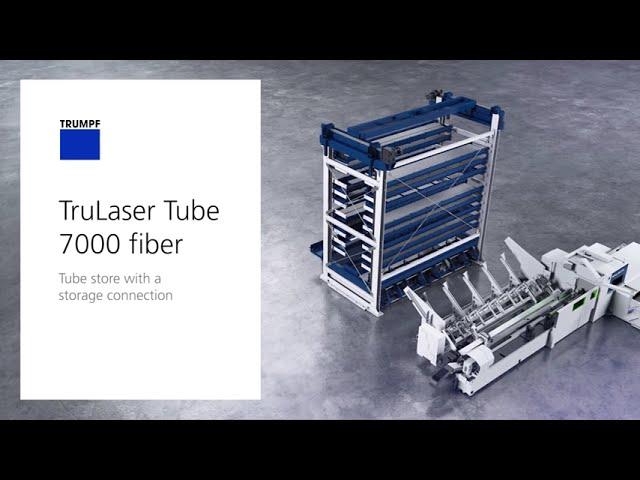 TRUMPF laser tube cutting: TruLaser Tube 7000 fiber – tube store with a storage connection