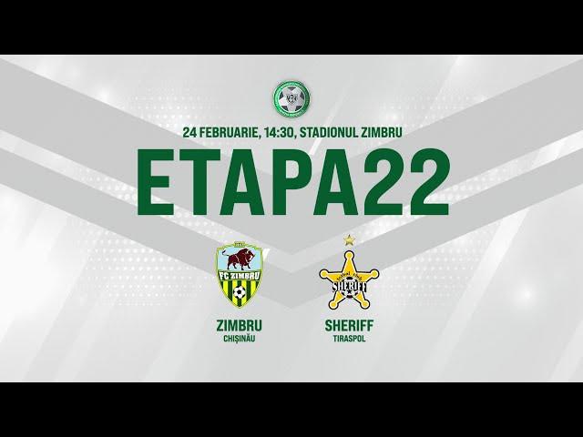 LIVE: DIVIZIA NAȚIONALĂ,Etapa 22  FC ZIMBRU   - FC SHERIFF  24.02.2021, 14:30