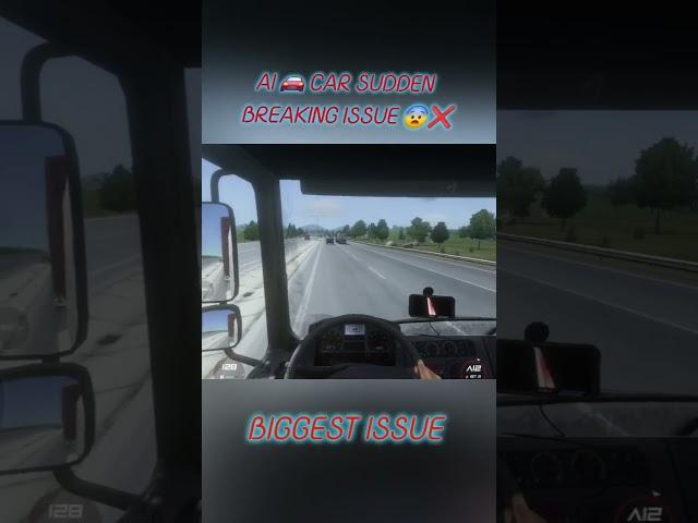 AI CAR SUDDEN BREAKING ISSUE️ truckers of europe3 #mercedes#truckingsims#trending#ytshort