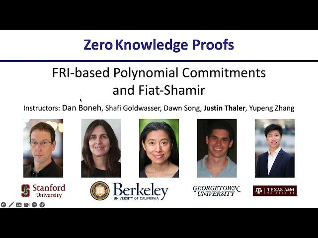 ZKP MOOC Lecture 8: FRI-based Polynomial Commitments and Fiat-Shamir