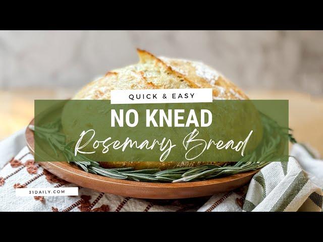 No Knead Rosemary Bread Recipe