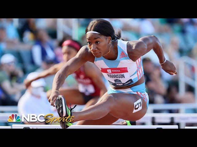 Keni Harrison runs year's fastest 100 hurdles to edge national title by .01 | NBC Sports