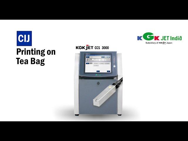 KGK Jet CCS3000 Printing on Tea Bag