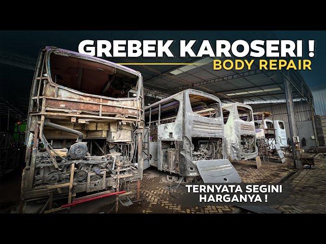 TERNYATA SEGINI HARGA ROMBAK SEBUAH BUS ‼️GREBEK KAROSERI BODY REPAIR MEIZAM