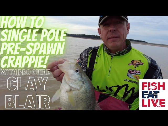 How to single pole jig pre-spawn Crappie Fish Eat Live