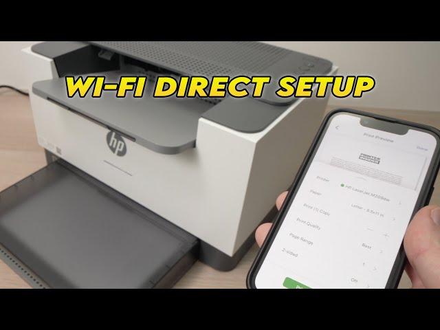 HP LaserJet M209dwe Printer WiFi Direct Setup