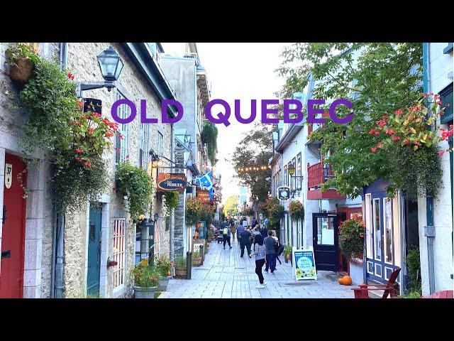 [4K] Walking Old Quebec City: Picturesque Lower Town/Petit Champlain & Place Royale Oct. 06 2021