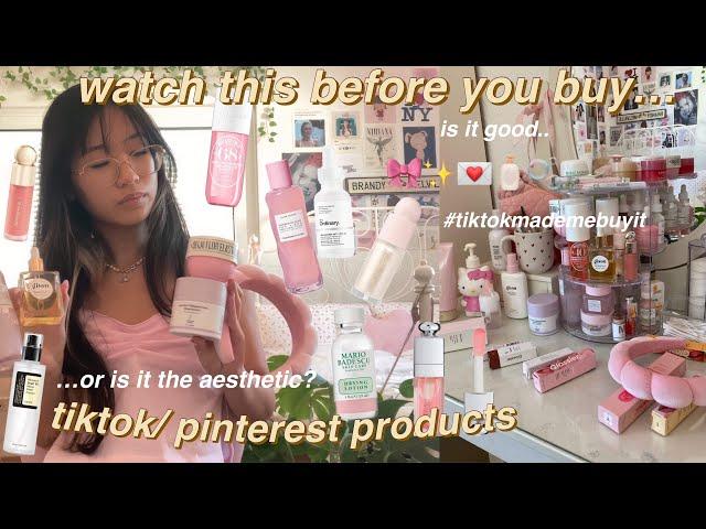  reviewing viral *aesthetic* tiktok/pinterest beauty products + brands, are they actually worth it?