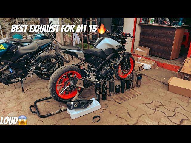 Trying new exhaust for YAMAHA MT 15 Bs6 | PS MotoTube