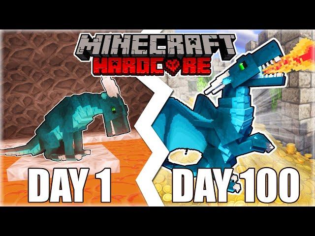 I Survived 100 Days in HARDCORE Minecraft as a FIRE DRAGON Part 1