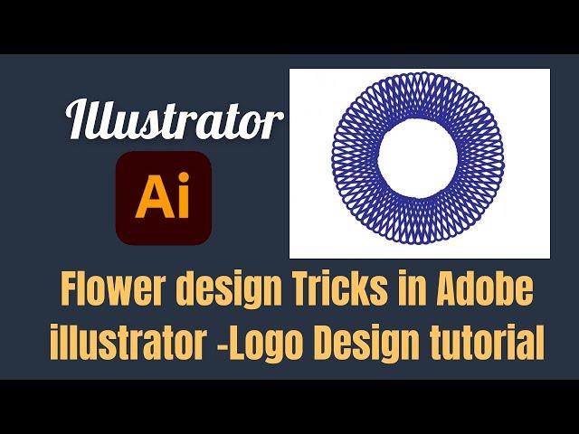 Flower design Tricks in Adobe illustrator  Logo Design tutorial