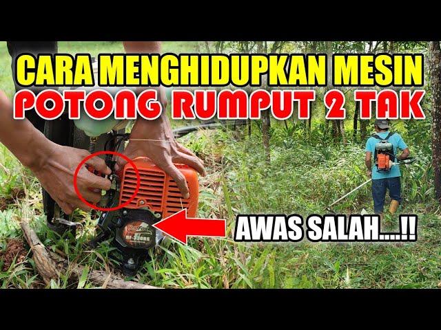 CARA MENGHIDUPKAN MESIN POTONG RUMPUT 2 TAK #REDFOX