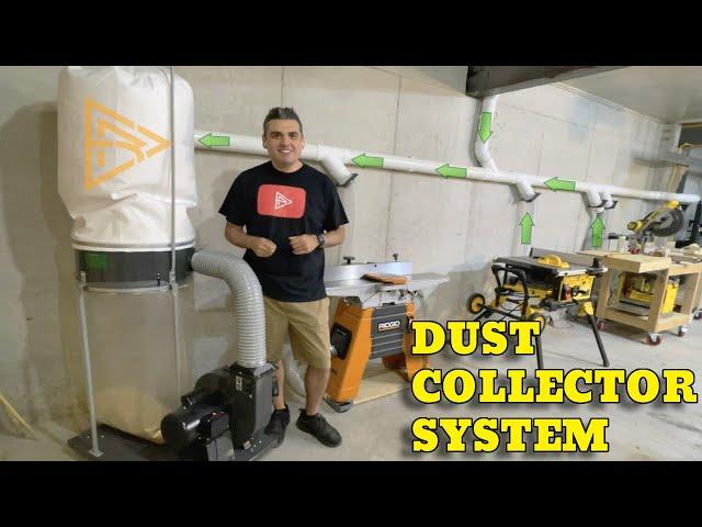 HOW TO MAKE A DUST COLLECTOR SYSTEM ●  Adding a Central Dust Collection to My Wood Shop - DIY - 2021