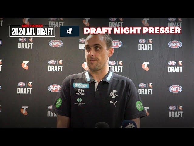 Carlton Draft Night Presser | AFL Draft Night 2024