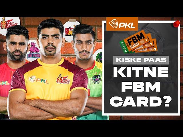 PKL 12: Full List of FBM Cards Remaining Before Auction | What is FBM Card?
