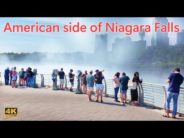 Niagara Falls American Side Tour - New York State Park Trail Walk 4K USA Travel