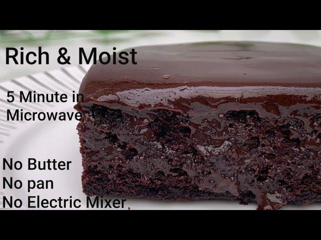 5 Minute Chocolate Cake In Microwave/Rich & Moist Chocolate Cake Without Oven