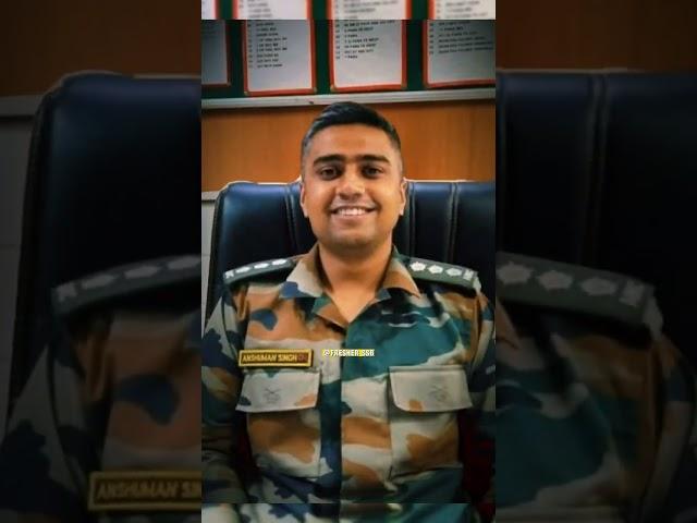  KIRTI CHAKRA CAPTAIN ANSHUMAN SINGH | WIFE SMRITI SINGH SUCH A ️ BRAVE WOMEN  #army #trending