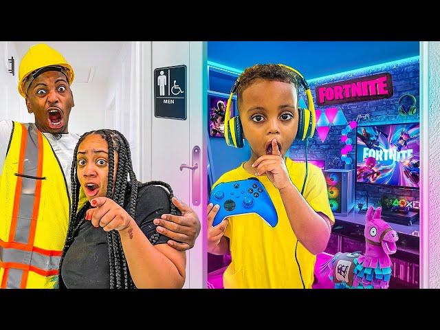 SURPRISING Our Son MJ With A Secret GAMING ROOM!!