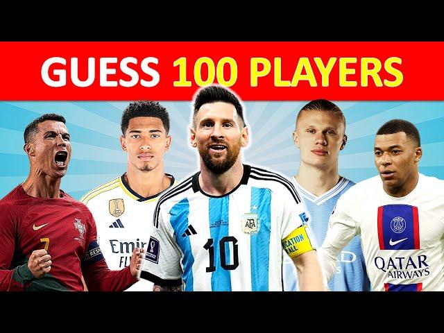 GUESS THE PLAYER IN 3 SECONDS | 100 FOOTBALL PLAYERS | QUIZ FOOTBALL 2024