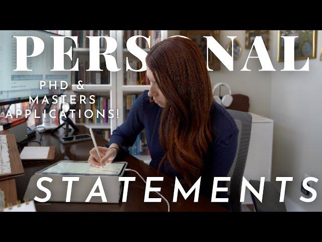 How to Write a Personal Statement for Grad School | Applying to PhD & Masters Programs