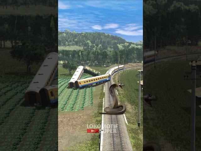 Kereta Api Di Begal Ular #keretaapi  #trainzsimulator #train #automobile #keretaoleng #railway