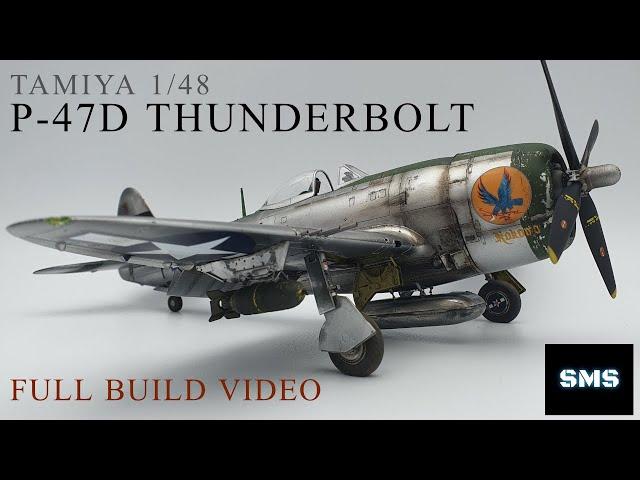 1/48 Tamiya P-47D Thunderbolt 'Bubbletop' : Full build scale model aircraft kit #61090