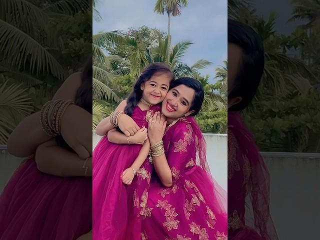 Our Navaratri transformation 🪔 #twinning #momanddaughter #malutty #navaratri