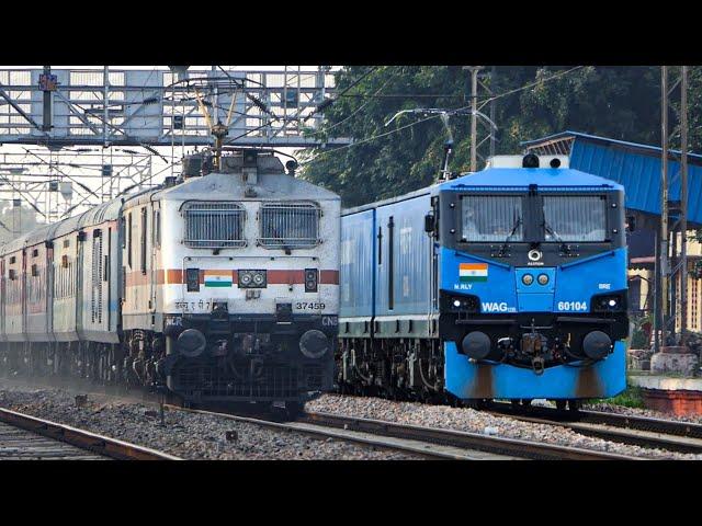 Mighty WAG-12 faces 8 brutal overtakes from Evening Rajdhani Gang | New Delhi - Kanpur section