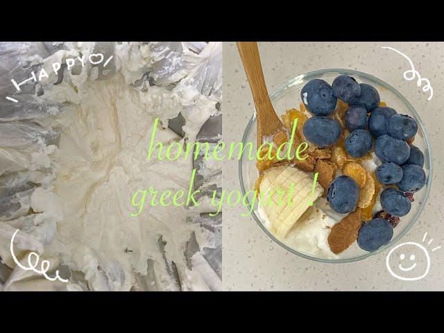 집에서 꾸덕꾸덕한 그릭요거트 만들기🫐 홈메이드 그릭요거트 how to make greek yogurt 그릭요거트 메이커 추천