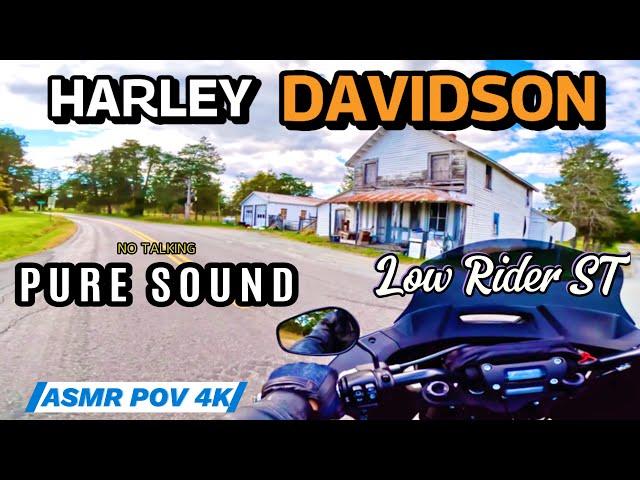 Motorcycle Ride from Abandoned Rail Depot Harley Davidson Cinematic Video Pure [RAW] Sound ASMR 4K