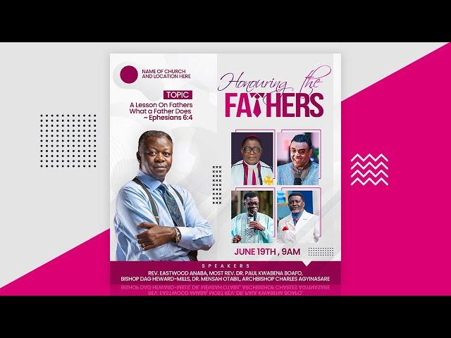 How To Design a CHURCH FLYER: For FATHER'S DAY Conference/Event | Photoshop Tutorial