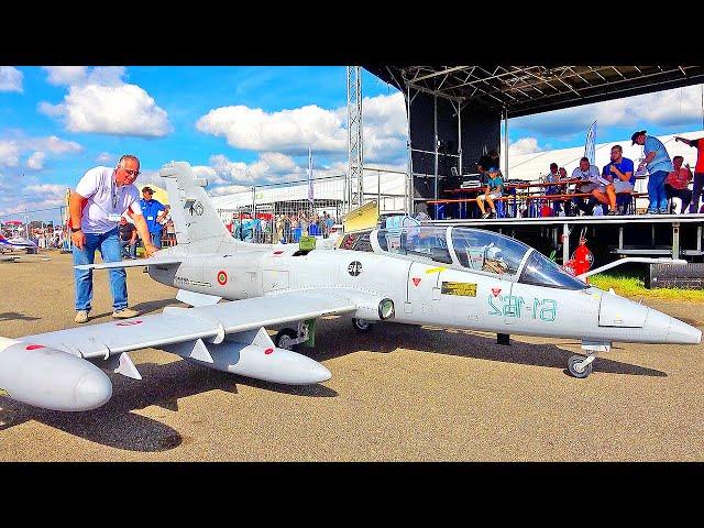 76KG XXXL RC AERMACCHI MB-339 CD TWIN TURBINE JET MODEL FLIGHT DEMONSTRATION