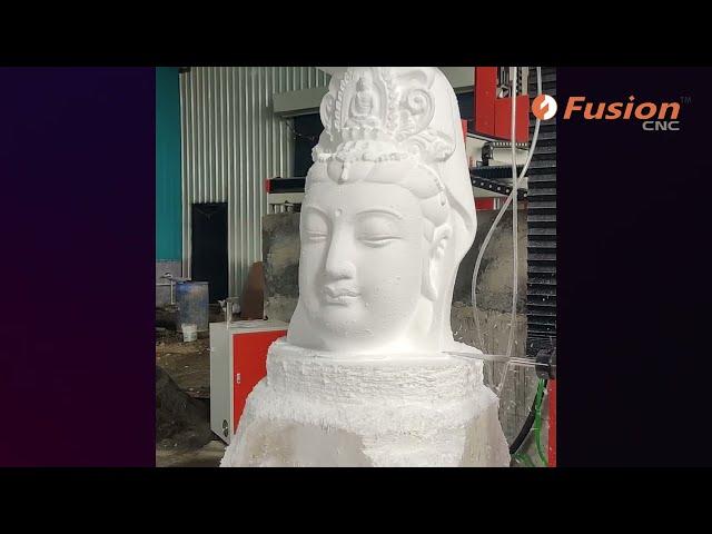 FUSION CNC - Large 3D Stone Cutting & Engraving CNC Router Machine ( 4 Axis)