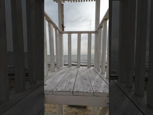 Black sea. Off-season empty beach #sea #season #weather #beach