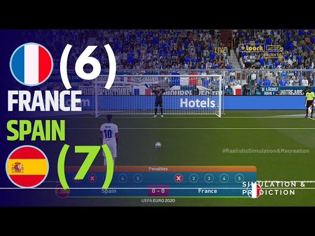 Penalty shootout  Spain 7-6 France  Euro Cup 2024 | Video game simulation